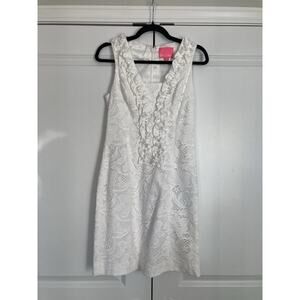 Lilly Pulitzer Kiera Shift Dress Resort White Floral Lace Sizes O&2 NWT Ret$278
